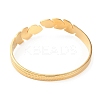 304 Stainless Steel Feather Shape Cuff Bangles BJEW-F457-27G-2