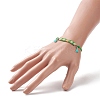 Handmade Japanese Seed Rectangle with Flower Link Braided Bead Bracelet BJEW-MZ00014-01-4