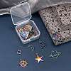 18Pcs 9 Style Rainbow Color Alloy Pendants FIND-LS0001-18MC-5