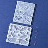 2Pcs 2 Styles DIY Butterfly Ornament Silicone Molds DIY-FS0010-05-2