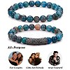 2Pcs 2 Style Natural Apatite Stretch Bracelets Set BJEW-SW00097-3