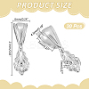30Pcs Rack Plating Brass Glue-on Flat Pad Bails KK-HY0004-20-4