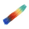 Gradient Color Baking Paint Glass Bead Strands DGLA-A039-T4mm-A014-1