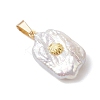 Natural Baroque Pearl Keshi Pearl Pendants PALLOY-JF04959-4