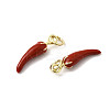 Brass Enamel Pendants KK-K302-24G-02-2