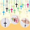 Luminous Plastic Pendant Necklaces NJEW-DC0001-06C-5