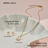 304 Stainless Steel Pendant Necklaces & Stud Earrings Sets for Girl's WG60F59-02-1