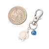 Dyed Synthetic Turquoise Tortoise Pendant Decorations HJEW-JM03762-3