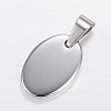 Tarnish Resistant 304 Stainless Steel Mirror Polished Finish Stamping Blank Tag Charms STAS-P055-06P-1