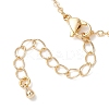 Natural Apatite Round Beads link Bracelets BJEW-JB13172-02-4