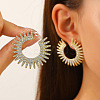304 Stainless Steel Rhinestone Stud Earrings FS-WG82045-06-1