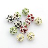 Brass Rhinestone Beads RB-A019-8mm-S-1