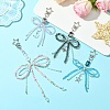 Alloy Glass Chip Pendant Decoration HJEW-FZ00038-5