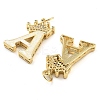 Brass Micro Pave Clear Cubic Zirconia Pendants KK-G498-01A-02-2