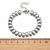 304 Stainless Steel Rectangle Link Chain Braceletes for Women BJEW-R022-01P-5