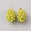 Opaque Resin Imitation Fruit Pendants CRES-WH0006-14G-1