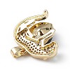 Real 18K Gold Plated Rack Plating Brass Micro Pave Clear Cubic Zirconia Pendants KK-C015-13G-04-3