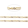 Rack Plating Brass Oval & Flat Round Link Chains CHC-I040-12G-2