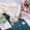 Bust Shaped Wooden Necklace Display Stands NDIS-WH0003-019B-01-5