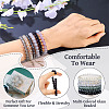 6Pcs 6 Styles 8mm Glass Round Beaded Stretch Bracelet Sets BJEW-TAC0024-4
