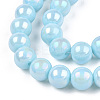 Electroplate Opaque Glass Beads Strands GLAA-T032-P10mm-AB10-3