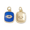 Brass Micro Pave Cubic Zirconia Charms KK-E068-VB436-1-1