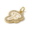 Brass Micro Pave Cubic Zirconia Pendants KK-K354-02G-F-2
