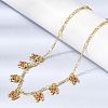 Brass Micro Pave Cubic Zirconia Butterfly Pendant Necklaces NJEW-B157-15G-3