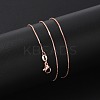 Brass Box Chain Necklaces for Women NJEW-D302-42RG-2
