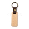 Wooden Pendant Keychain KEYC-WH0036-29B-01-1