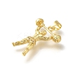 Rack Plating Brass with Cubic Zirconia Pendants KK-Z086-41G-2
