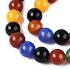 Natural Agate(Dyed & Heated) Beads Strands G-Q604-8MM-01-3