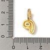 Brass Micro Pave Cubic Zirconia Pendants KK-K345-13P-G-3