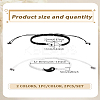 2Pcs Matching Alloy Enamel Yin-yang Link Bracelets BJEW-LP00016-2