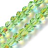 Transparent Electroplate Glass Beads Strands X-GLAA-Q099-C01-10-1-1