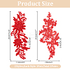 2 Pairs 2 Colors Polyester Ornament Accessories DIY-HY0001-99-2