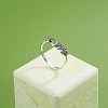 Anti-Tarnish Rhodium Plated 925 Sterling Silver Cuff Rings RJEW-BB66961-4