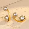 304 Stainless Steel Two Tone Stud Earrings EJEW-R031-03GP-2