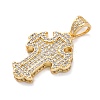 Brass Micro Pave Cubic Zirconia Pendants KK-S510-48G-03-2