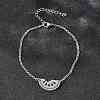 Funny 201 Stainless Steel  Watermelon Link Bracelets BJEW-B128-01P-1