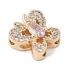 Brass Micro Pave Cubic Zirconia Beads KK-K297-34A-G01-2
