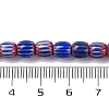 Handmade Lampwork Chevron Beads Strands LAMP-K041-01A-14-5