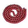 Baking Paint Pearlized Glass Pearl Round Bead Strands X-HY-Q330-8mm-51-2