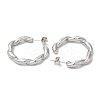 Non-Tarnish 304 Stainless Steel Twist Ring Stud Earrings EJEW-B026-24P-2