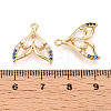 Brass Micro Pave Cubic Zirconia Pendants X1-KK-N261-103G-3