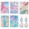 5Pcs 5 Styles Ceramics Clay Water Transfer Paper DIY-ME0001-99B-1