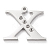 Tarnish Resistant 304 Stainless Steel Letter Pendant Rhinestone Settings LS-STAS-J028-01X-1