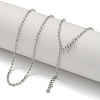 Brass Ball Chain Necklaces for Women NJEW-U011-07P-1