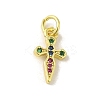 Brass Micro Pave Cubic Zirconia Charms KK-M283-20A-02-1