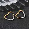 304 Stainless Steel Two Tone Hoop Earrings EJEW-P313-01A-G-3